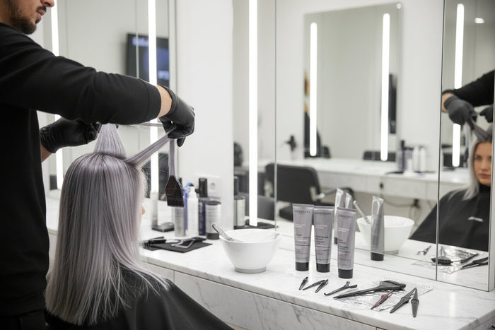 10.17 Lumia Metallic Platinum Ash Violet Blonde Hair Colour available from Salonservdirect