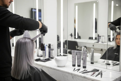10.17 Lumia Metallic Platinum Ash Violet Blonde Hair Colour available from Salonservdirect