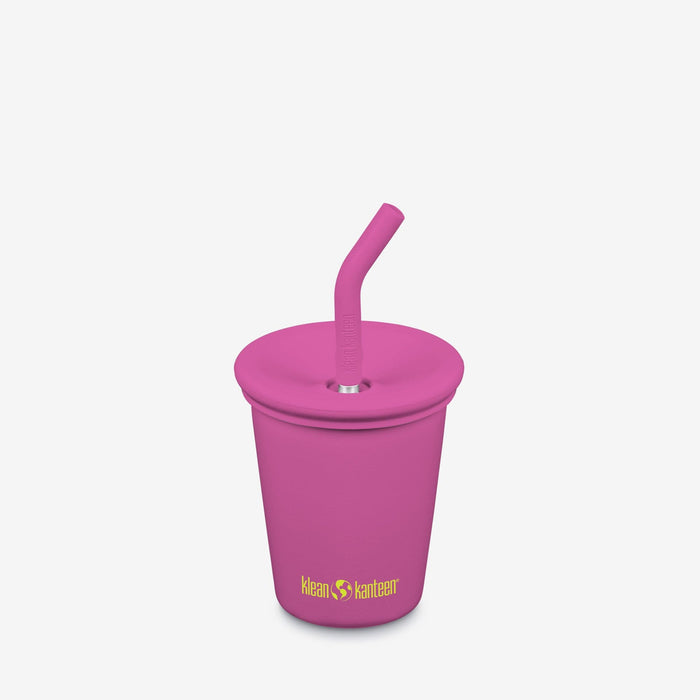 Klean Kanteen Rose Violet 10oz Kid's Cup with Straw Lid - Stainless Steel