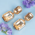 13031 - Crystal Drop Earrings - Gold