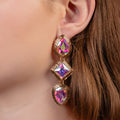 1367 - Crystal Drop Earrings - AB