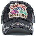 1451 - Camping Hair Don't Care Hat - Black