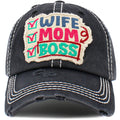 1461 - Wife Mom Boss Hat - Black