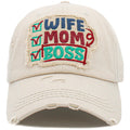 1461 - Wife Mom Boss Hat - Stone