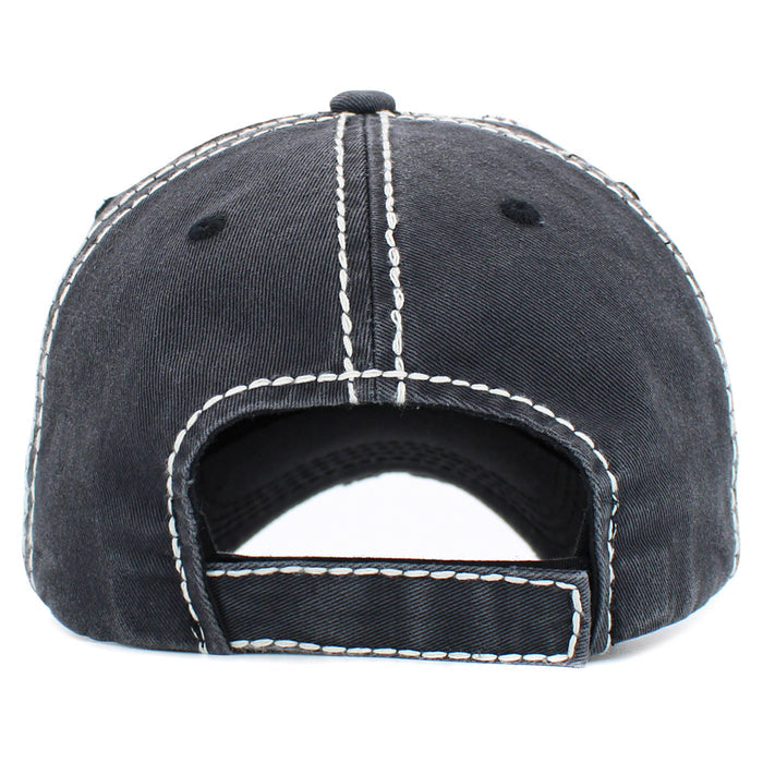 1472 - Just Another Manic Mom Day Hat - Black