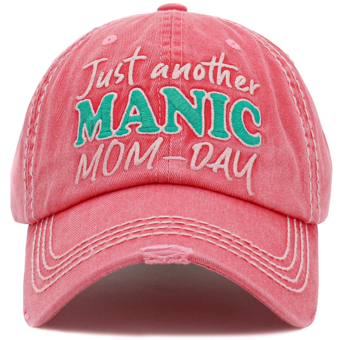 1472 - Just Another Manic Mom Day Hat - Hot Pink