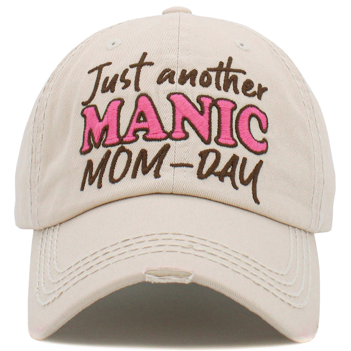 1472 - Just Another Manic Mom Day Hat - Stone
