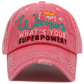 1476 - I Am a Woman Hat - Hot Pink