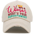 1476 - I Am a Woman Hat - Stone