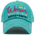 1476 - I Am a Woman Hat - Turquoise