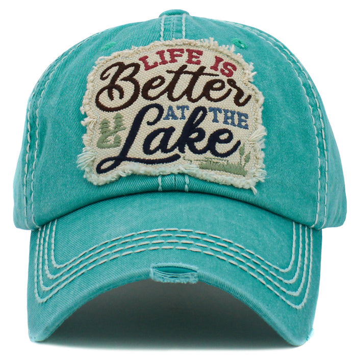 1485 - Life is Better At The Lake Hat - Turquoise
