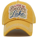 1485 - Life is Better At The Lake Hat - Yellow