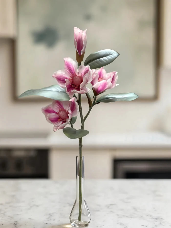 26" FRESH TOUCH PINK MAGNOLIA SPRAY - Magnolia Lane co. Home + Garden + Gift