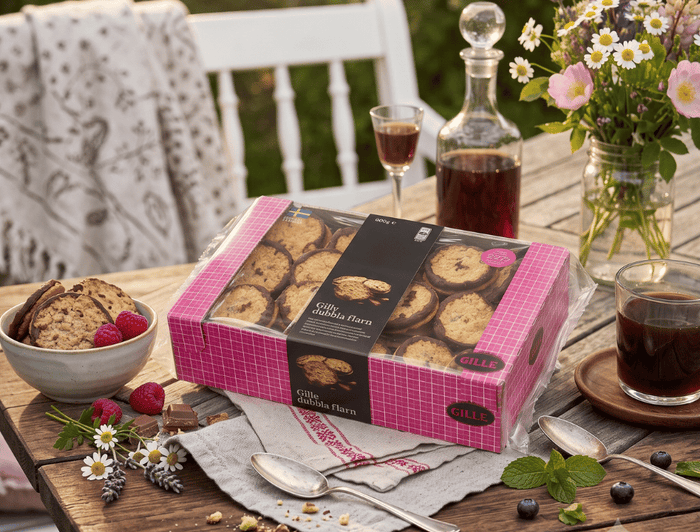 3 x Gille Dubbla Chokladflarn 600g (21.16 oz) – Authentic Swedish Double Chocolate Wafer Cookies
