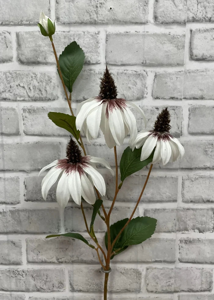 36" WHITE CONE FLOWER STEM - Magnolia Lane co. Home + Garden + Gift