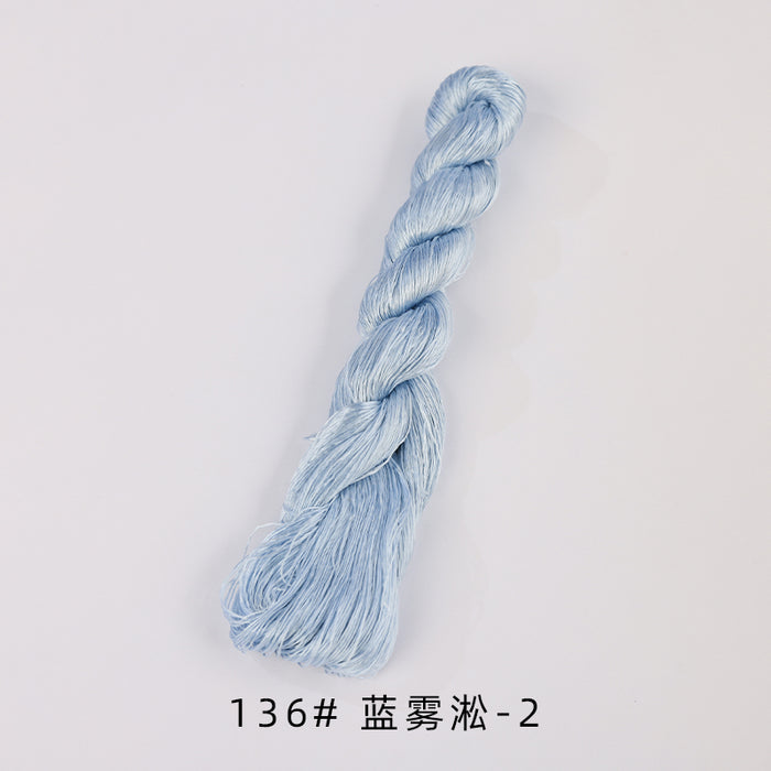 400m Suzhou Embroidery Untwisted Mulberry Silk Thread(Green and Blue) - Ronghua Threads