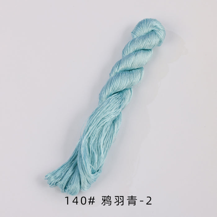 400m Suzhou Embroidery Untwisted Mulberry Silk Thread(Green and Blue) - Ronghua Threads
