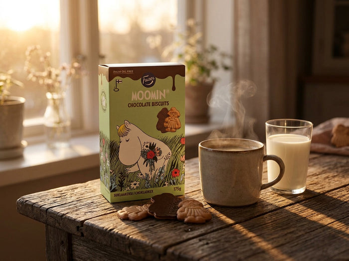 5 Packs of Fazer Moomin Chocolate Biscuits 175g (6.17 oz) – Authentic Nordic Chocolate Biscuits with Moomin Characters