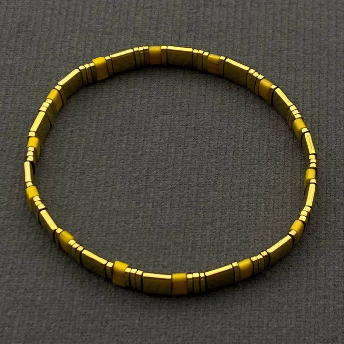 5mm Glass & Hematite Beaded Elastic TILA Bracelets - BJ: E - Olita Gifts & Goods