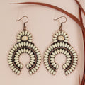 73669 - Squash Blossom Earrings - Ivory & Copper