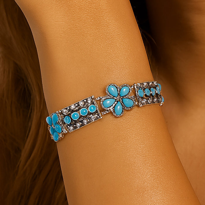 74851 - Squash Blossom Bracelet - Turquoise