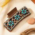 79079 - Squash Blossom Claw Clip - Turquoise