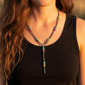 92299 - Squash Blossom Lariat Necklace - Multi