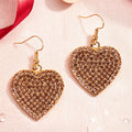 93635 - Crystal Heart Earrings - Gold