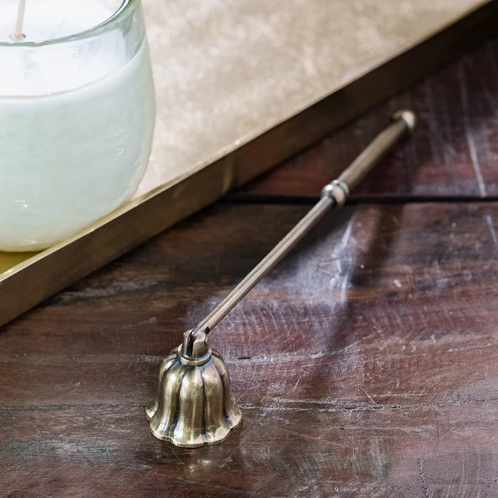 9.5" BRASS ANT.CANDLE SNUFFER - Magnolia Lane co. Home + Garden + Gift