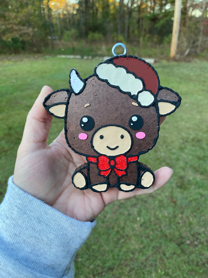Christmas Baby Cow Freshie