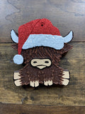 Christmas Highland Cow Freshie