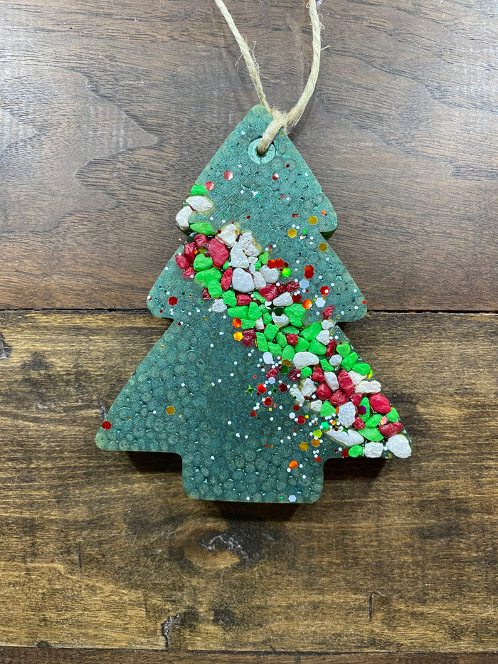 Christmas Tree Geode Freshie