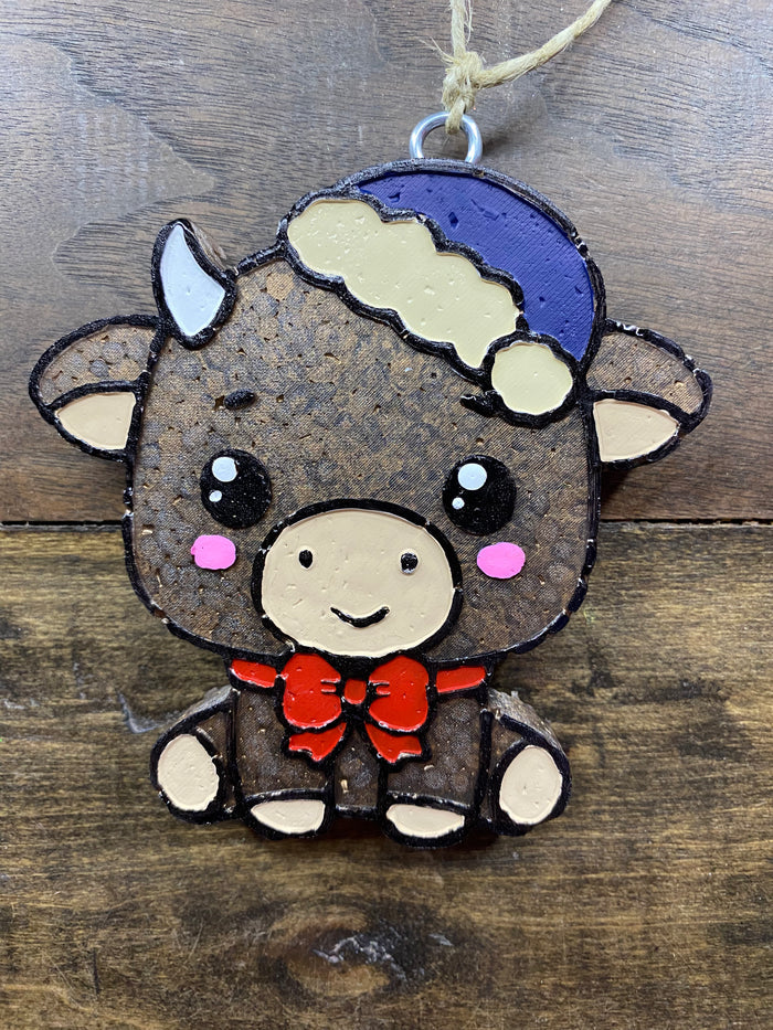 Christmas Baby Cow Freshie