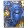 Abstract Blue Face Buddha Painting