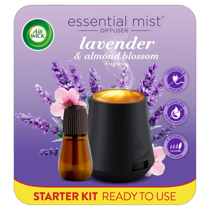 Air Wick Essential Mist Kit Lavender & Almond Blossom - 4 Pack