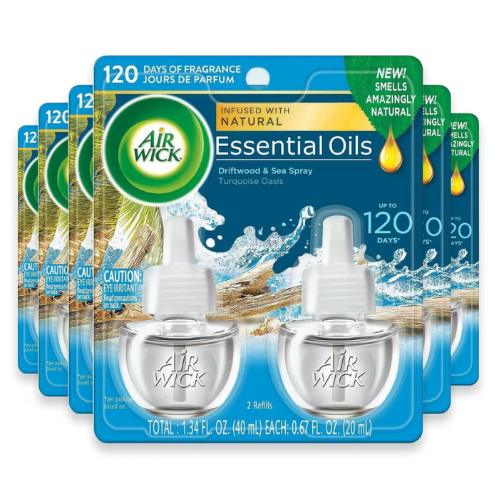 Air Wick Turquoise Oasis Scented Oil Twin Refill, 0.67 oz - 6 Pack
