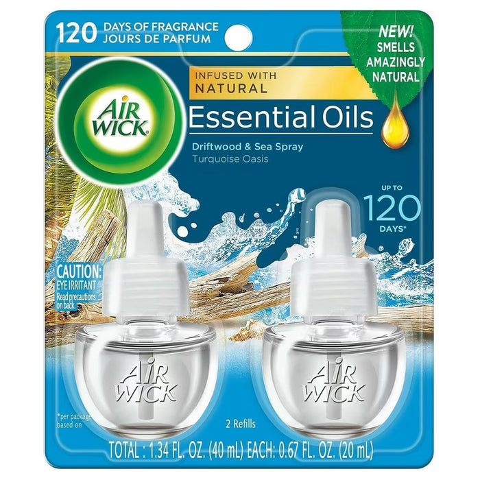 Air Wick Turquoise Oasis Scented Oil Twin Refill, 0.67 oz - 6 Pack