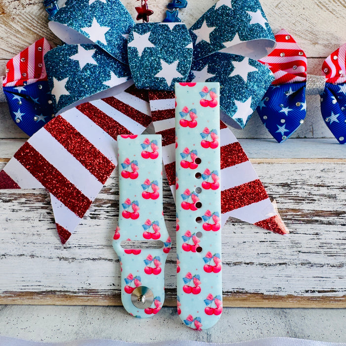 All American Cutie Print Silicone Band For Samsung Watch