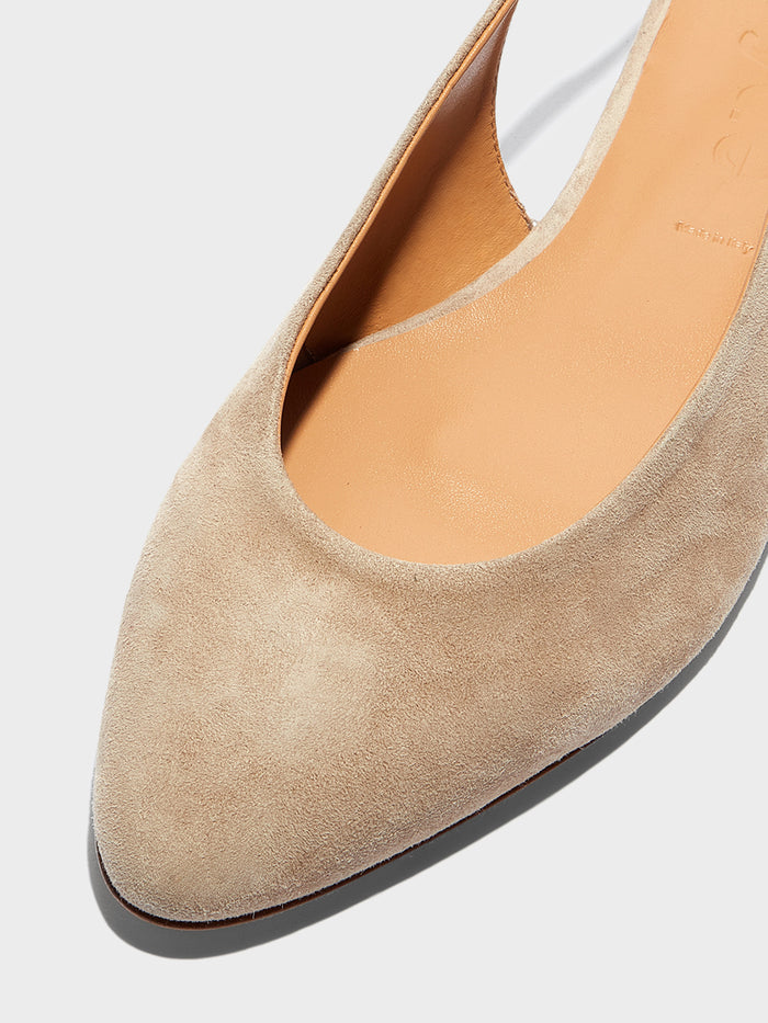 Amelia Suede Slingback Flats