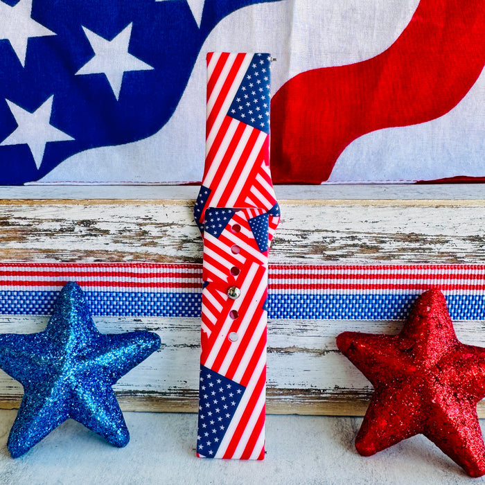 American Flag Print Silicone Band For Samsung Watch