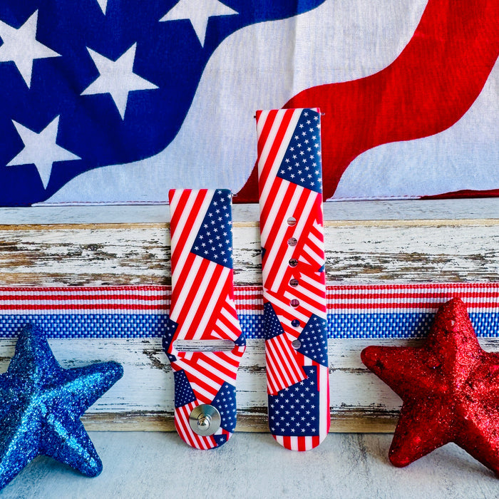 American Flag Print Silicone Band For Samsung Watch