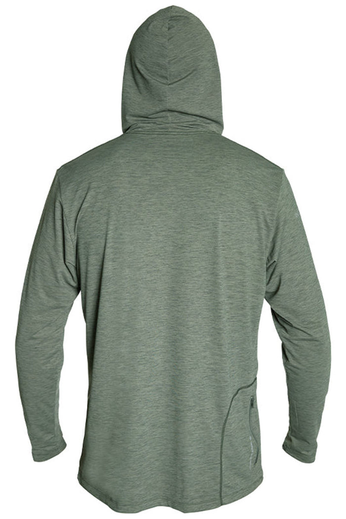 ANETIK Men's Low Pro Tech Hoody (White, Dark Olive, Alloy )