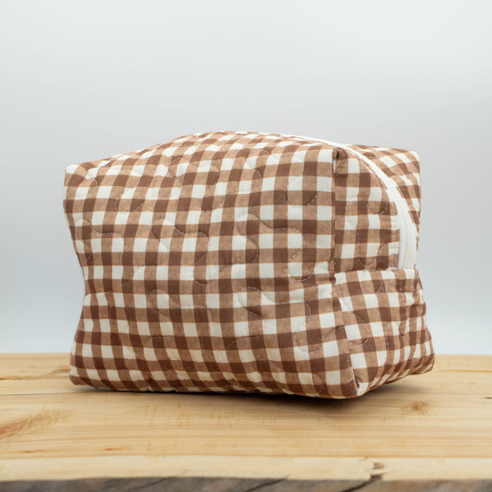 Anthia Gingham Quilted Makeup Bag #QMB191B-L