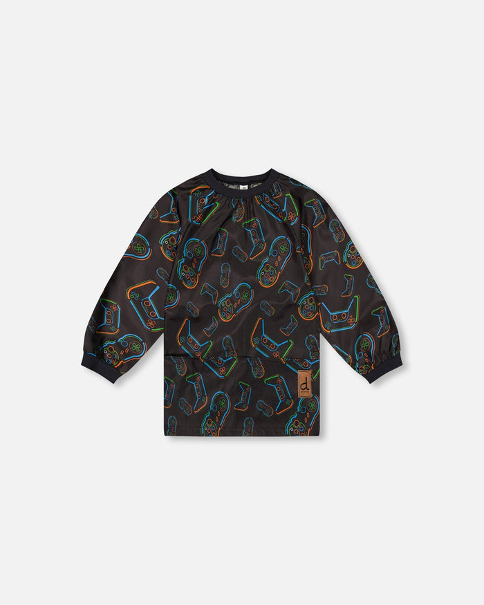 Apron Black Printed Controller-0