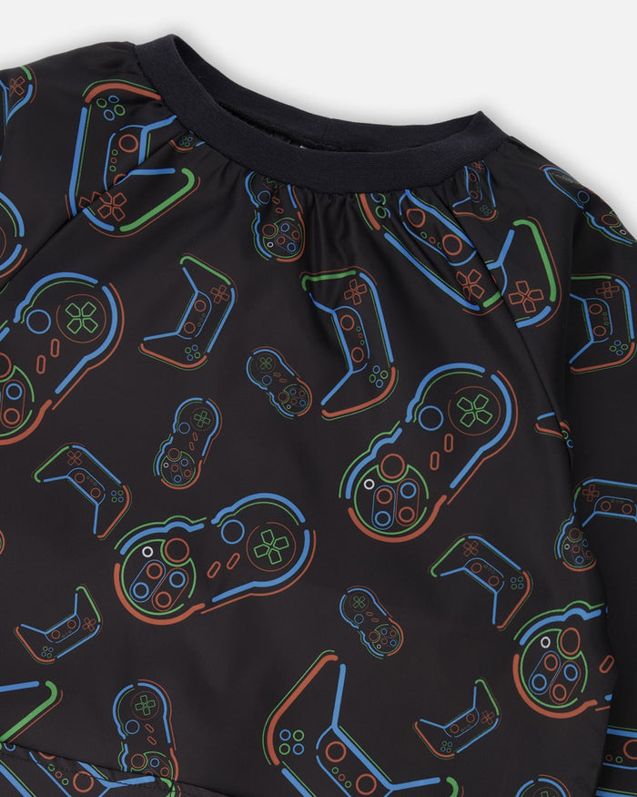 Apron Black Printed Controller-2