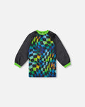 Apron Blue Checkered Print-0