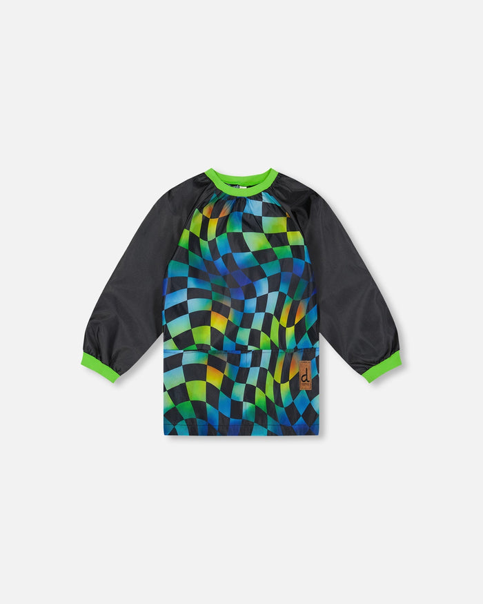 Apron Blue Checkered Print-0