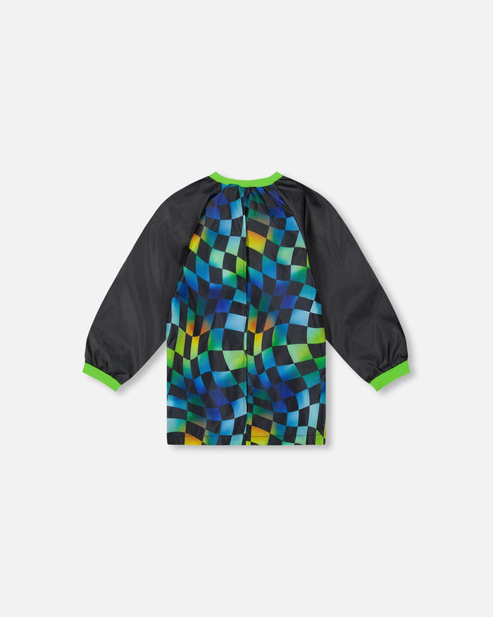 Apron Blue Checkered Print-1