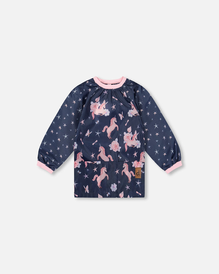 Apron Navy Unicorn Print-0
