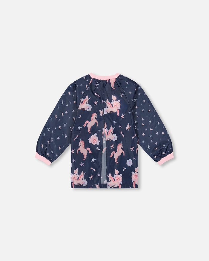 Apron Navy Unicorn Print-1